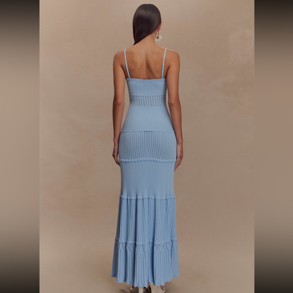 Meshki Strapless Light Blue Maxi Dress - Picture 4 of 7